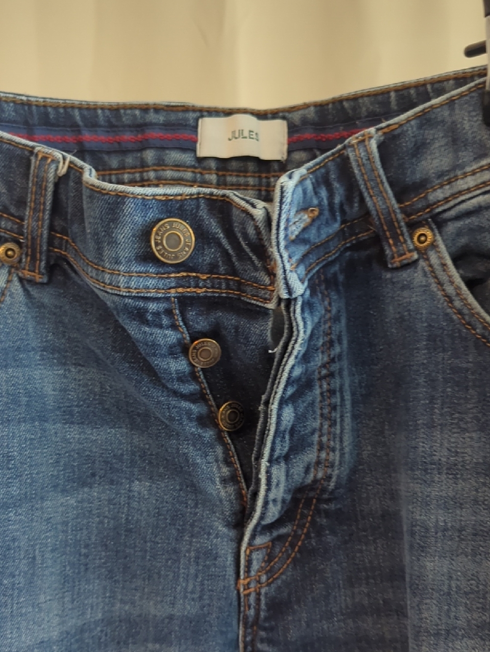 Maison Jules Blue High-Rise Button-Fly Jeans